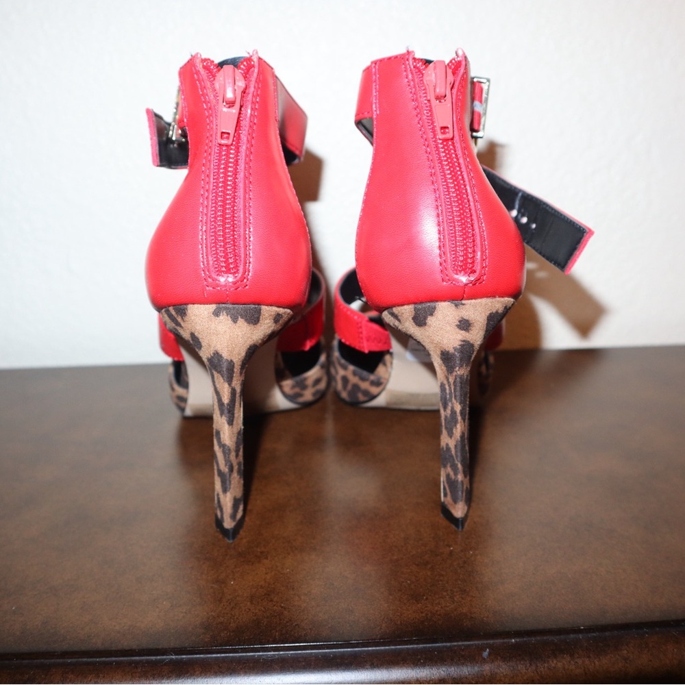 New York & Company Red and Leopard Heels - Picture 5 of 5